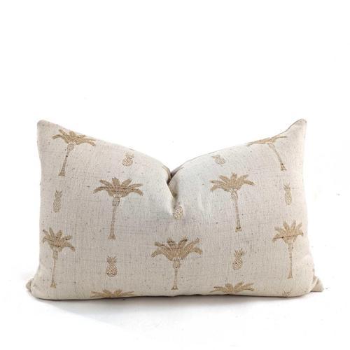 Cushion Cover - Palm Tree - Natural / Gold