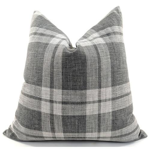 Snugg & Co Cushion Cover - Brooks Check Grey Chequed