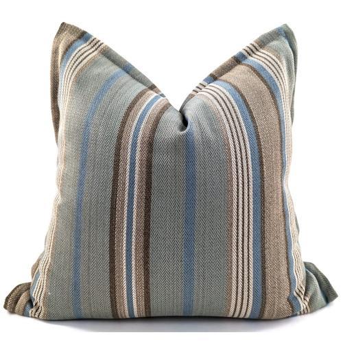 Snugg & Co Cushion Cover - Ralph Wire Stripe Teal / Natural