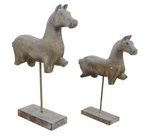 Wooden Horse Set of 2