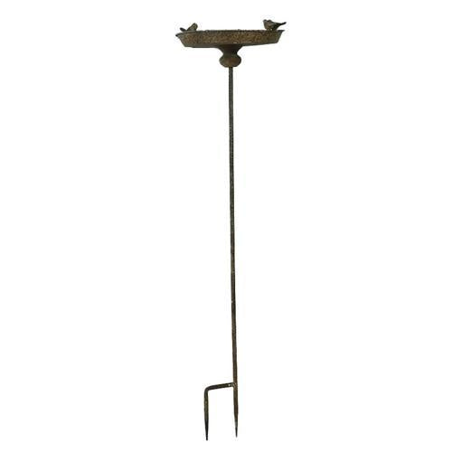 Antique Metal Bird Feeder Garden Stake - 325 X 23 X 1020