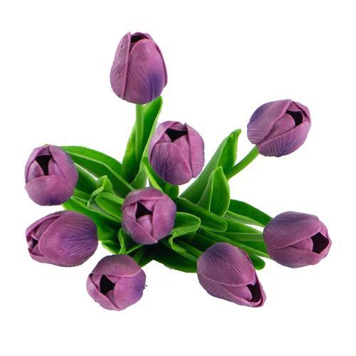 Tulips 9 Stem Purple