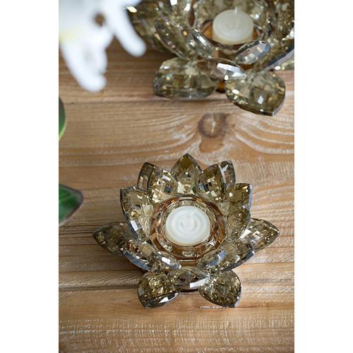 Lotus Candle Holder Set of 2 - 150 X 150 X 55