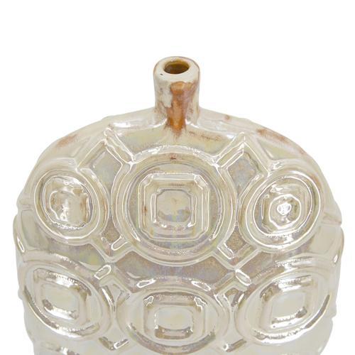 Shelby Short Iridescent Glaze Ceramic Vase