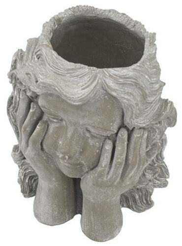 Girl Statue Planter - 255 X 245 X 290
