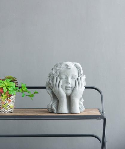 Girl Statue Planter - 255 X 245 X 290