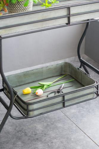 Maggie Galvanized Tray Table - 810 X 380 X 780