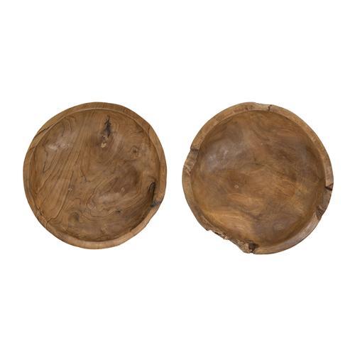 Teak Bowl Set of 2 - 300 X 300 X 150
