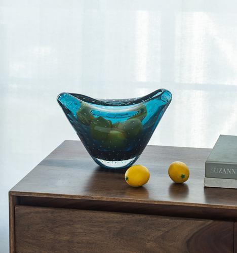 Blue Glass Vase - 290 X 195 X 180