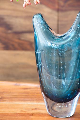 Blue Glass Vase - 205 X 90 X 350