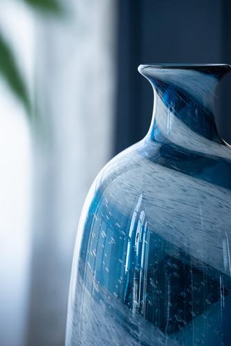 Blue Glass Vase - 190 X 190 X 400