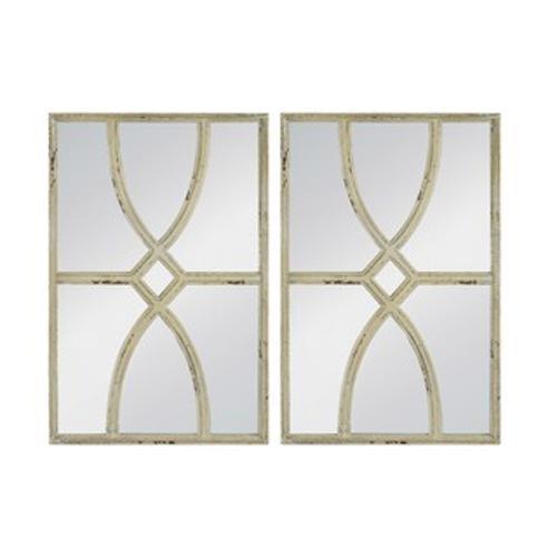 White Carved Wll Mirror Set of 2 - 400 X 600 X 30
