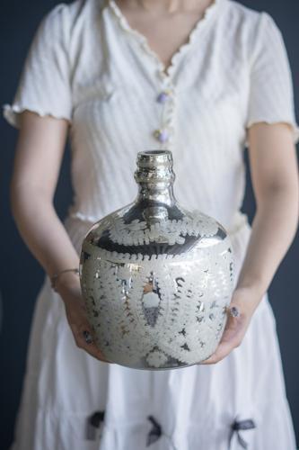 Antique Mirrored Vase - 203 X 203 X 255