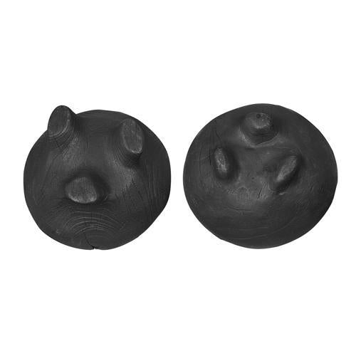 Black Teak Bowls Set of 2