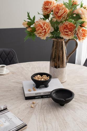 Black Teak Bowls Set of 2