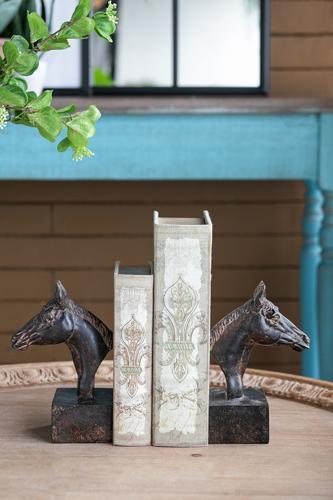 Black Horse Bookends Set of 2