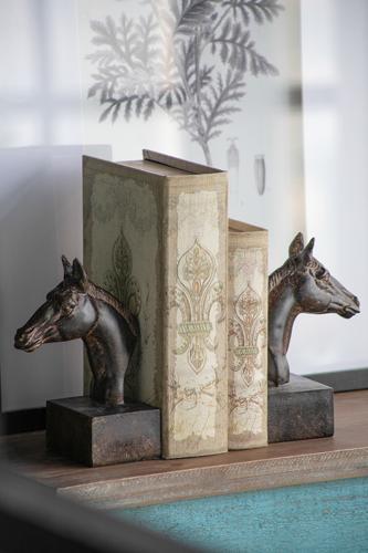 Black Horse Bookends Set of 2