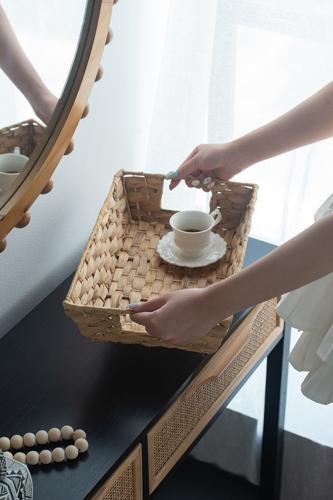 Water Hyacinth Tray Set of 3 - 420 X 280 X 100