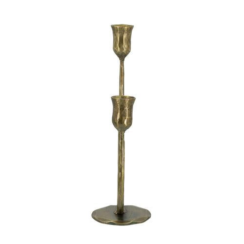 Gold Candle Holder - 160 X 90 X 290