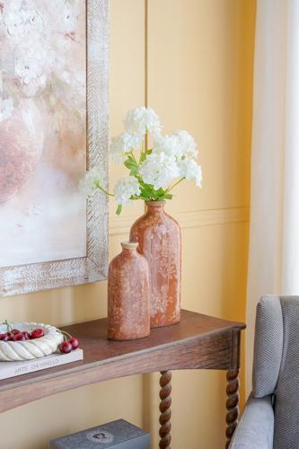 Tan Ceramic Vase - Small - 120 X 75 X 260