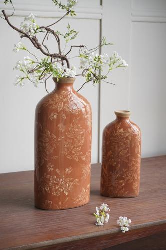 Tan Ceramic Vase - Large - 170 X 95 X 365