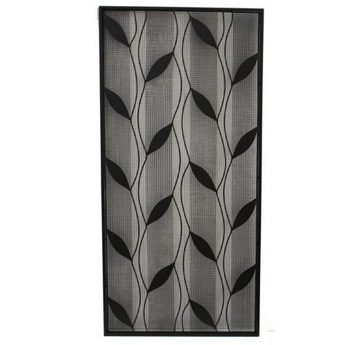 Black Metal Floral Wall Hanging - 550 X 1200 X 25
