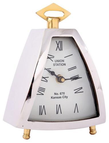 Aluminium Triangle Clock - 120 X 83 X 180