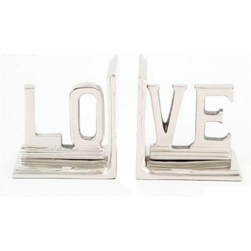 Aluminium Love Bookends