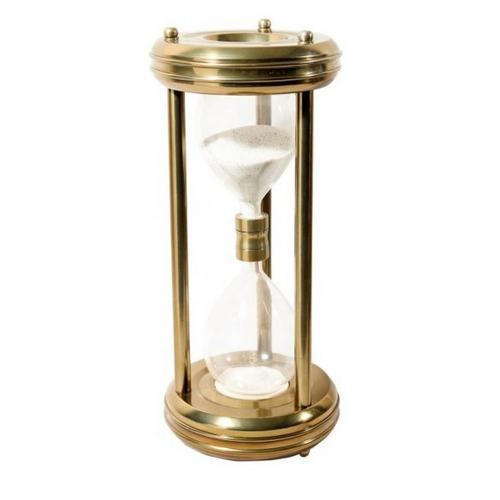 Antique Aluminium Sand Timer - 210 X 210 X 480
