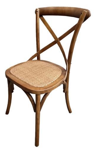 Cross Back Chair - Antique Oak - 500 X 530 X 890