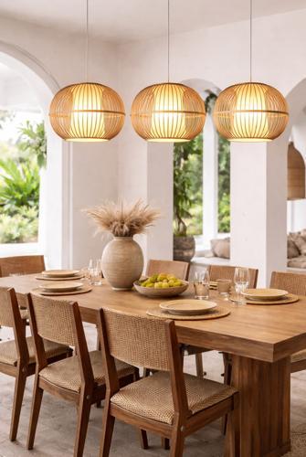 Bamboo Pendant - Natural - 460 X 300