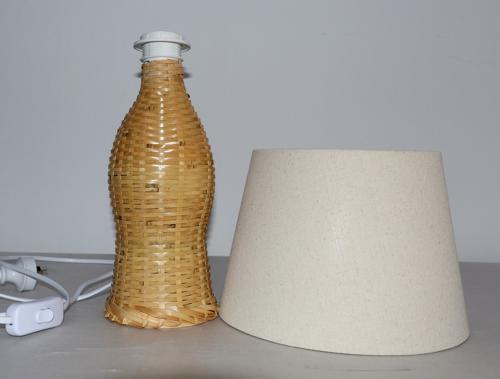 Bamboo & Linen Table Lamp - Natural - 240 X 400