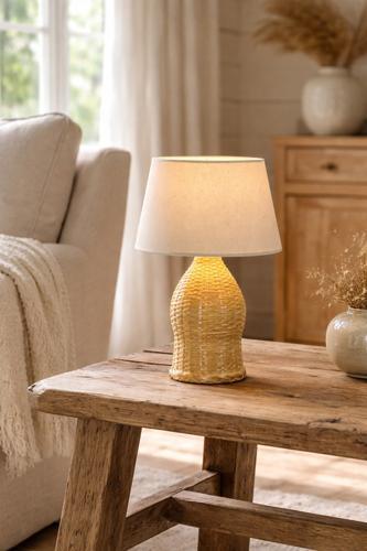 Bamboo & Linen Table Lamp - Natural - 240 X 400