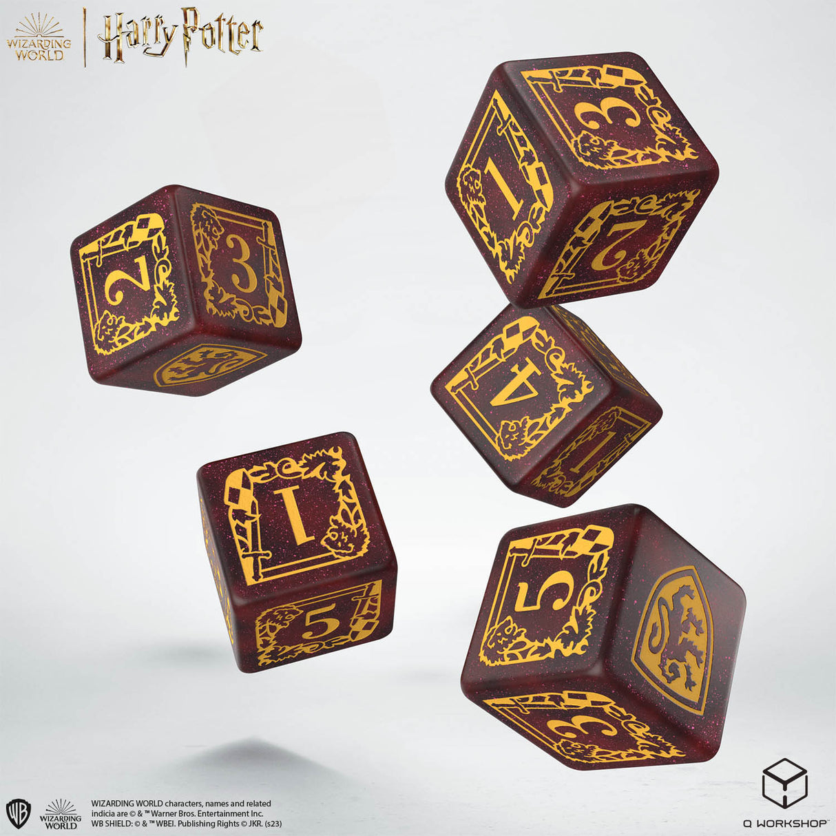 Q Workshop - Harry Potter Gryffindor Dice and Pouch