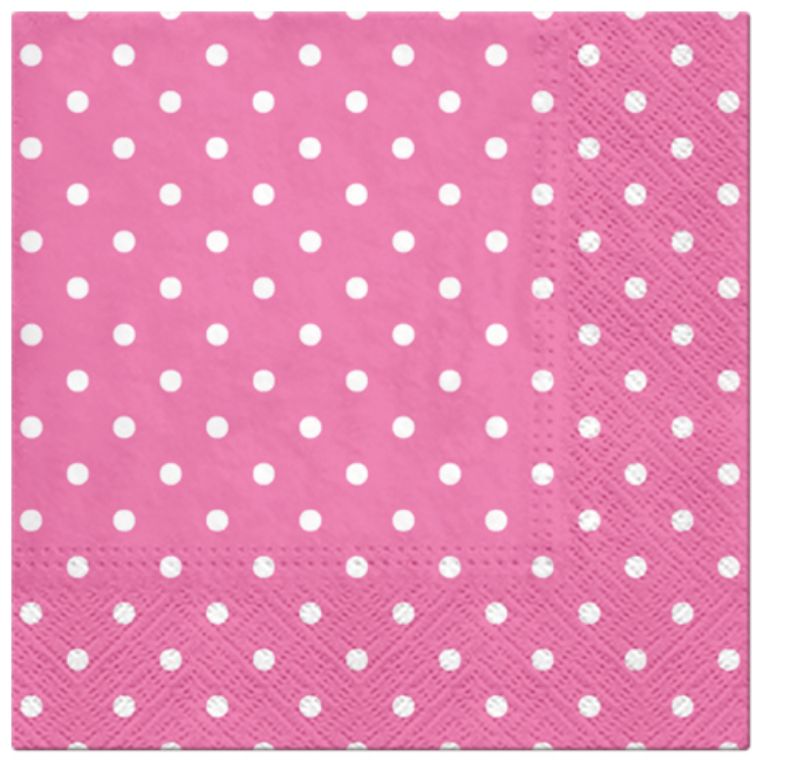 PAW - Paw Lunch Napkins 33cm Dots Cyclamen