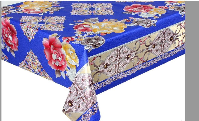 Table Cover Roll - Roses Blue (1.37 X 20m)