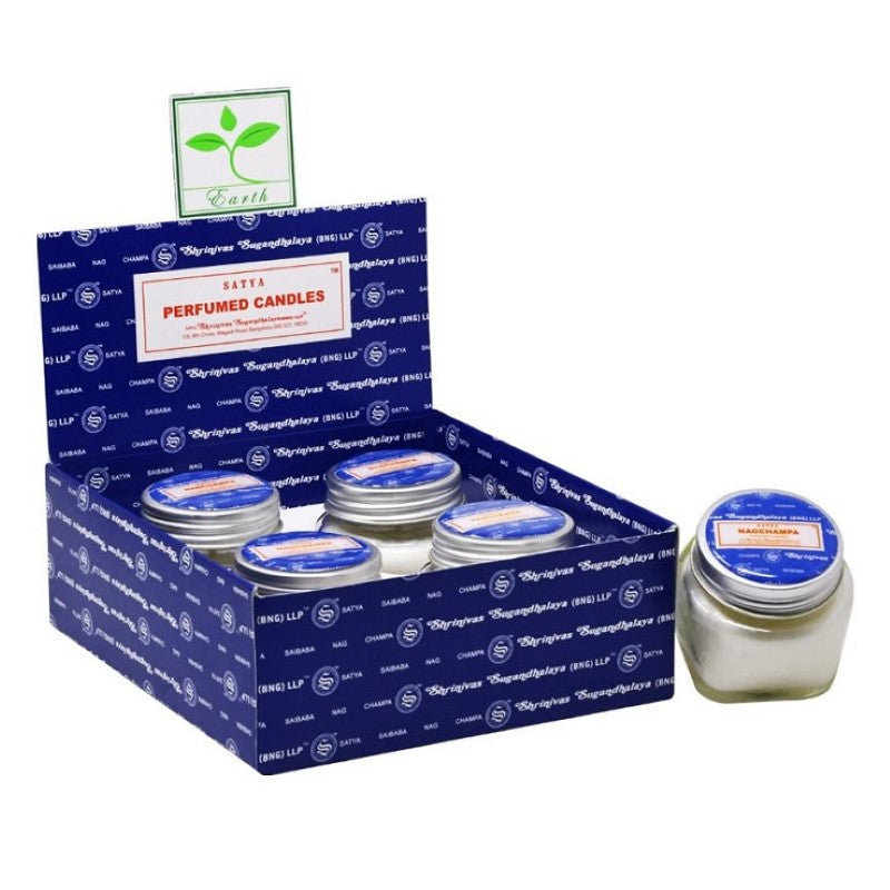 Satya Nag Champa Jar Candle 30gm - Set of 4
