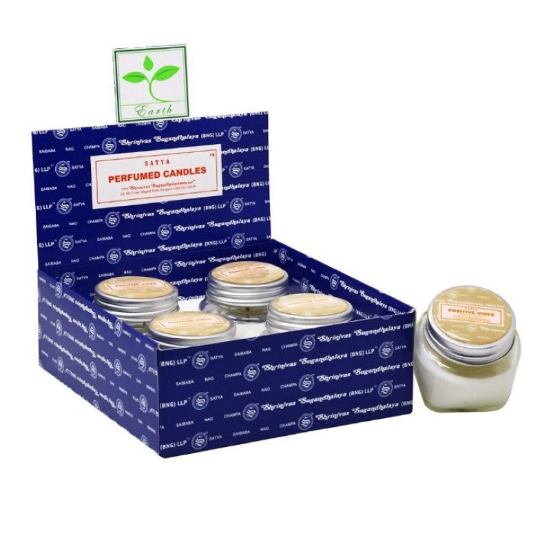 Satya Positive Vibes Jar Candle 30gm - Set of 4