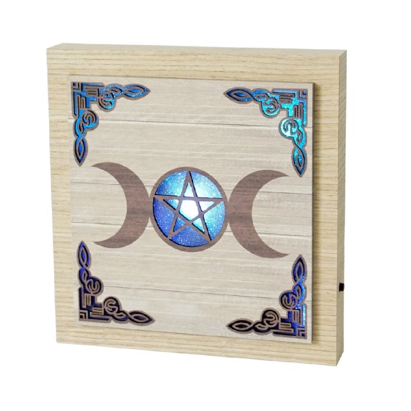 Triple Moon Colour Changing LED Plaque
