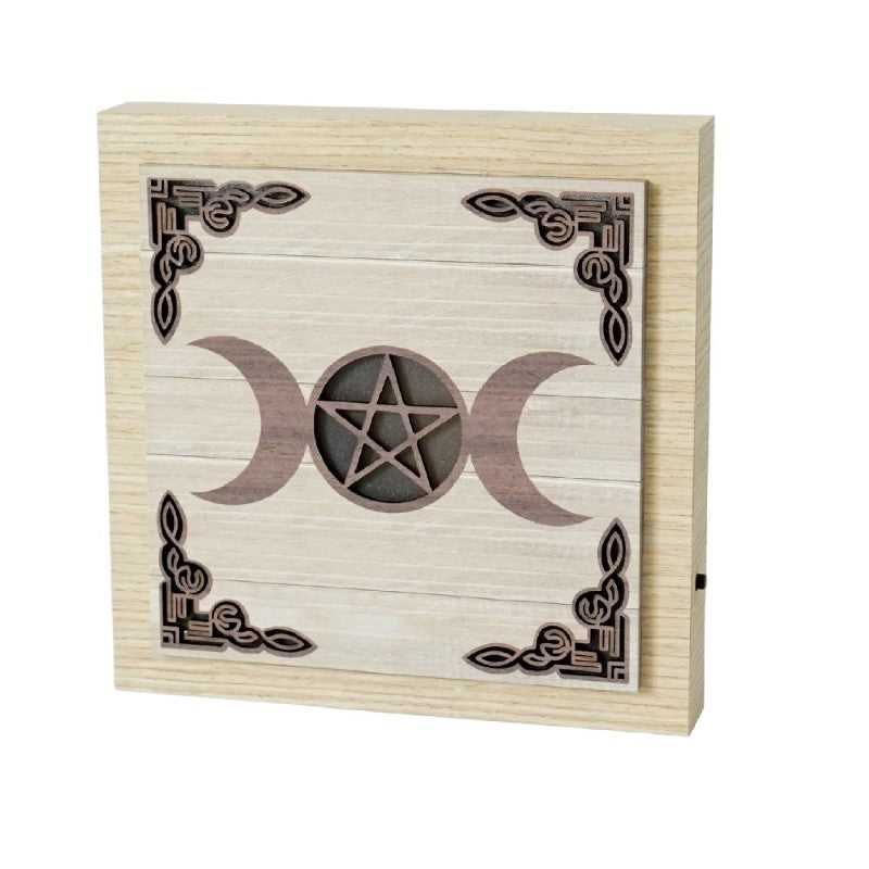 Triple Moon Colour Changing LED Plaque