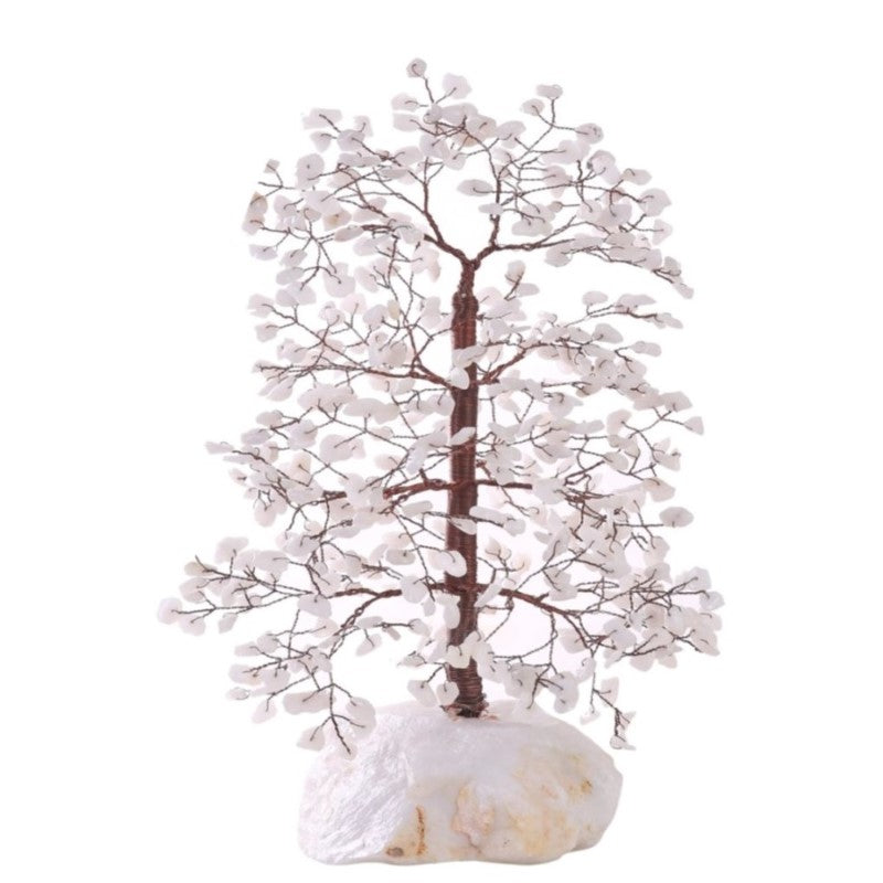 White Jade Crystal Tree White Jade Base 33cm