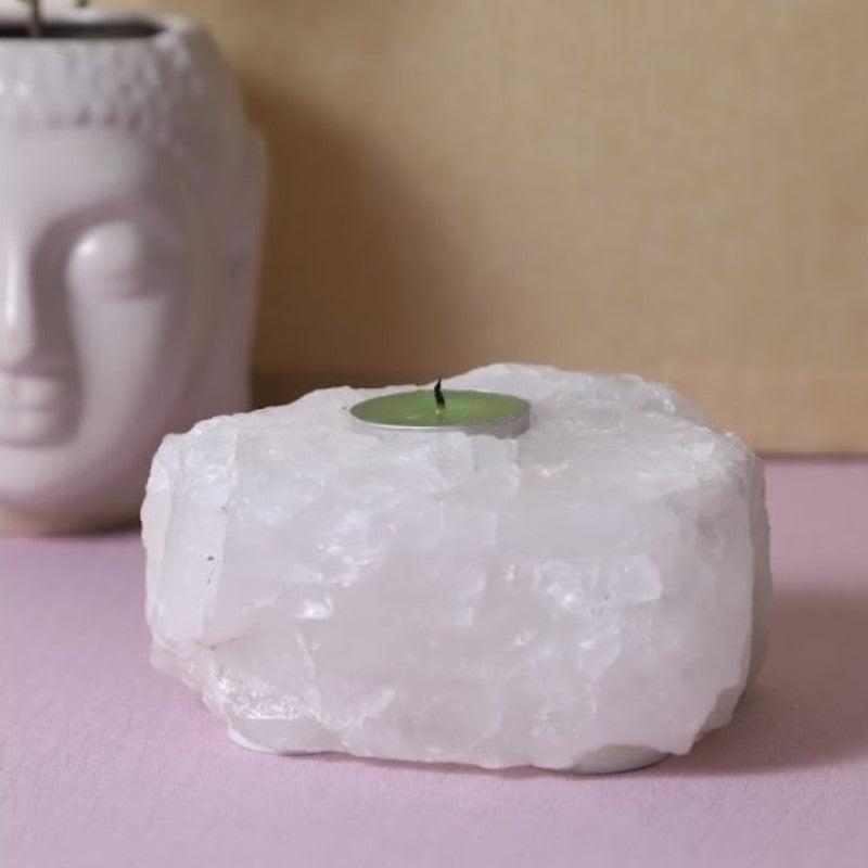 Clear Quartz Tealight Holder