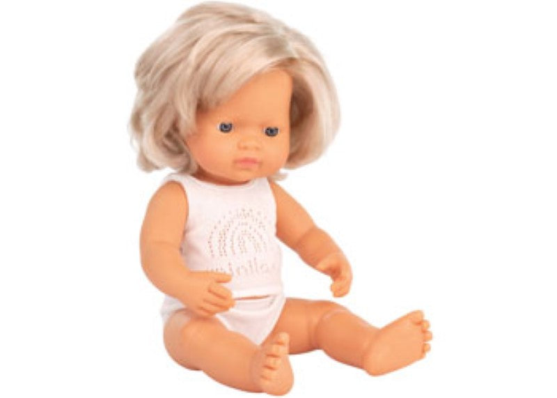 Miniland - Baby Doll - Caucasian Girl 38cm