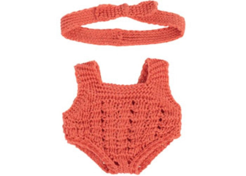 Miniland - Knitted Doll Outfit 21cm - Rompers & Headband