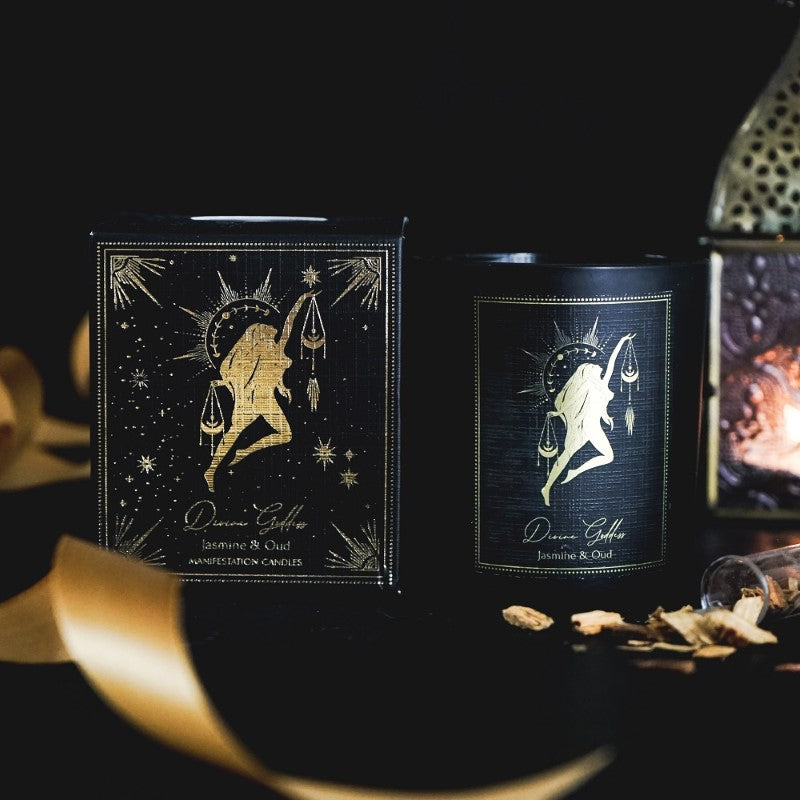Divine Goddess Jasmine &Oud Manifestation Candle 100gm