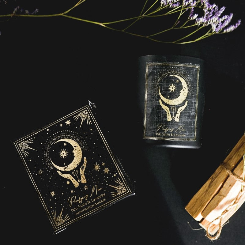 Purifying Moon Palo Santo & Lavender Manifestation Candle 100gm