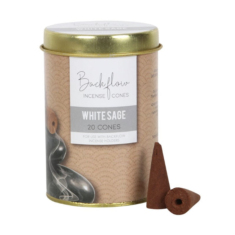 Set - Set of 6 White Sage Backflow Incense Cones