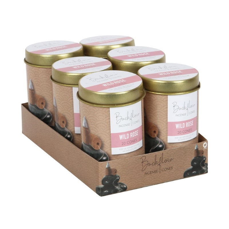 Set - Set of 6 Wild Rose Backflow Incense Cones