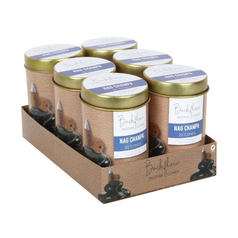 Set - Set of 6 Nag Champa Backflow Incense Cones