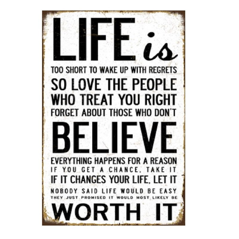 Life Metal Wall Art
